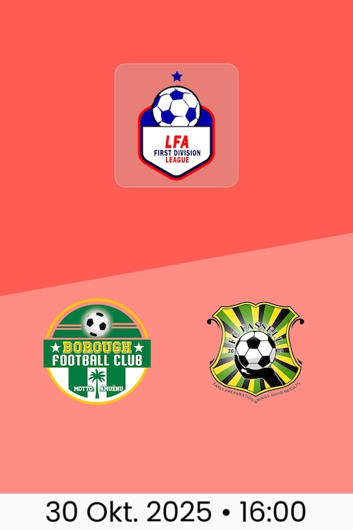 Borough FC - FC Fassell | LFA First Division League 2025/26