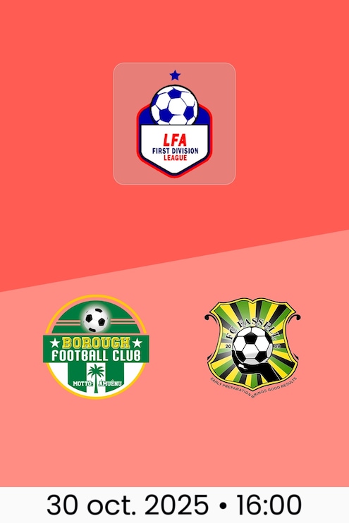 Borough FC - FC Fassell | LFA First Division League 2025/26