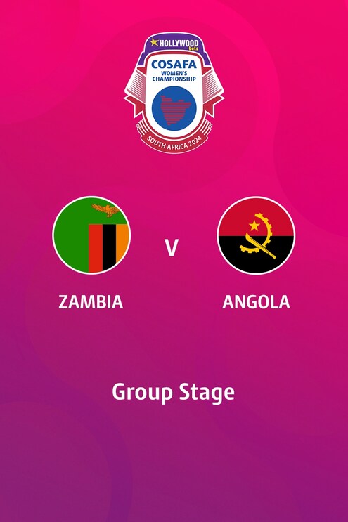 Zambia vs Angola | Fase de grupos | HOLLYWOODBETS COSAFA Women's Championship 2024 | Partido completo