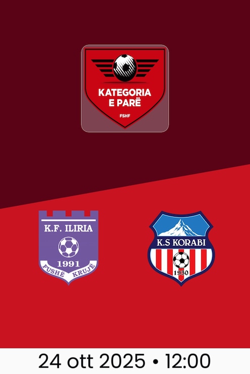 KF Iliria - Korabi Peshkopi | Kategoria e Parë 2025/26