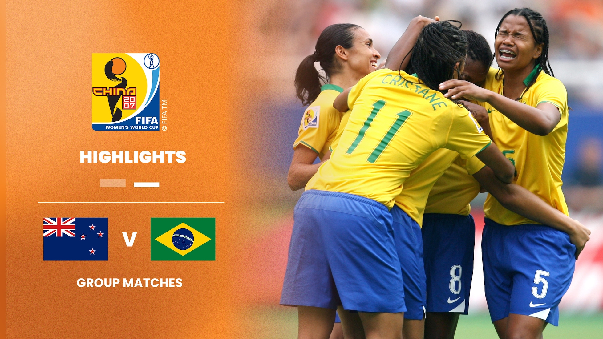 Nova Zelândia x Brasil | Grupo D | Copa do Mundo Feminina da FIFA China 2007 | Melhores momentos