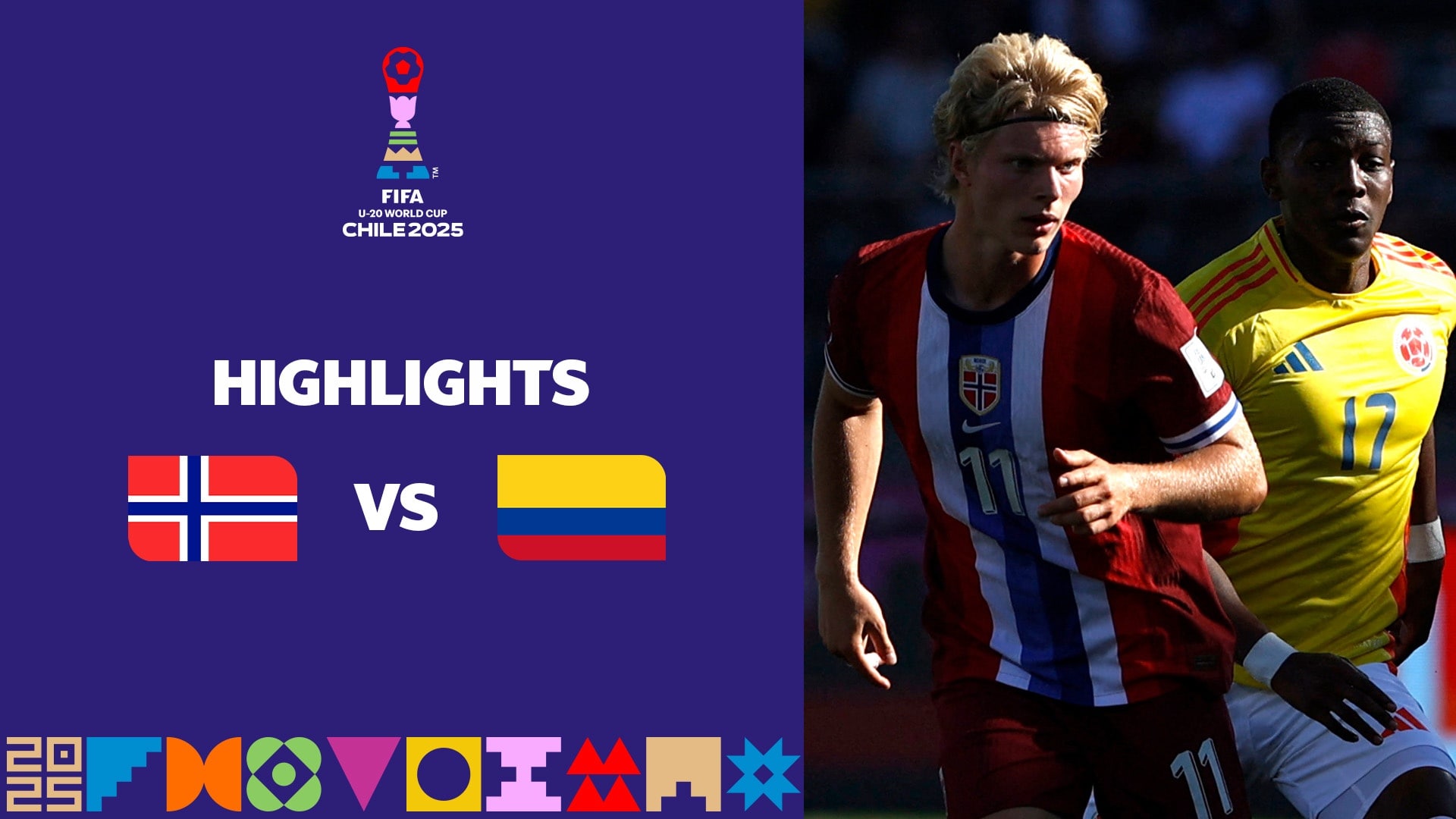 Kolumbien - Norwegen | Gruppe F | FIFA U-20-Weltmeisterschaft Chile 2025™ | Highlights