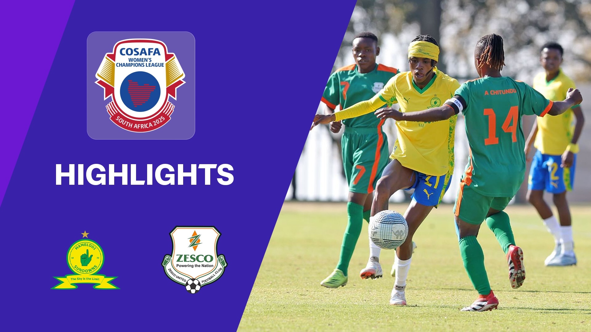 Mamelodi Sundowns Ladies FC - Zesco Ndola Girls FC | Fase a gruppi | CAF Women's Champions League | Qualificazioni COSAFA 2025 | Highlights