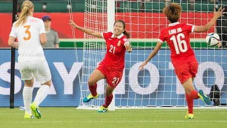 Gol de Wang Lisi aos 90' | China - Holanda | Copa do Mundo Feminina FIFA 2015, no Canadá