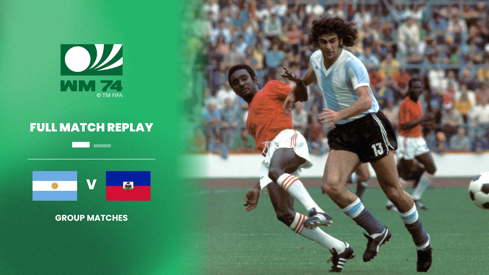 Argentina vs Haití | Grupo 4 | Copa Mundial de la FIFA Alemania 1974™ | Partido Completo