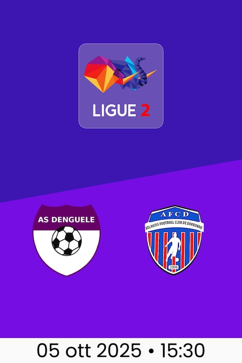 AS Denguélé - Atlantis FC de Dimbokro | Côte d'Ivoire Ligue 2 2025/26