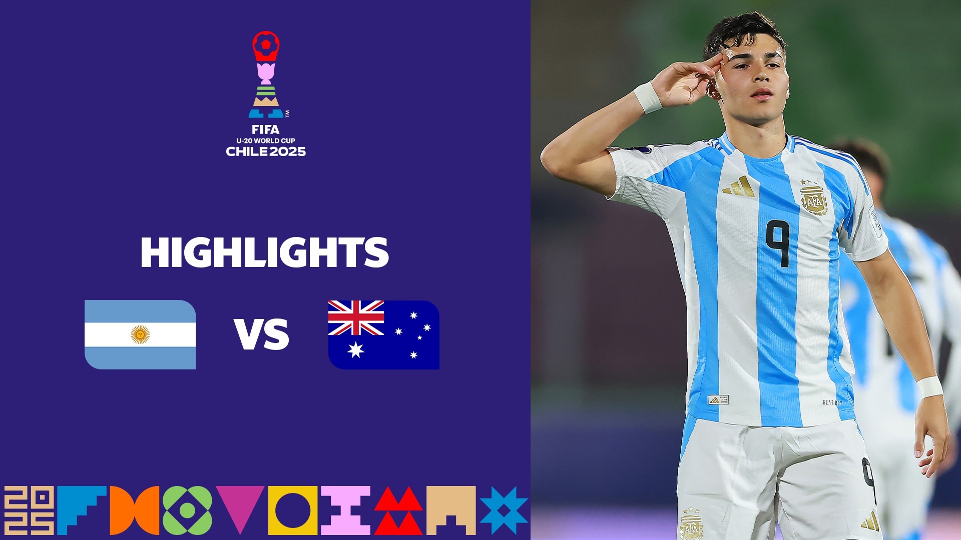 Argentinien - Australien | Gruppe D | FIFA U-20-Weltmeisterschaft Chile 2025™ | Highlights