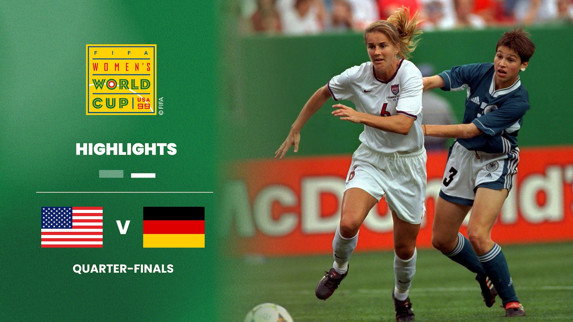 USA - Germania | Quarti di finale | Coppa del Mondo Femminile FIFA USA 1999 | Highlights