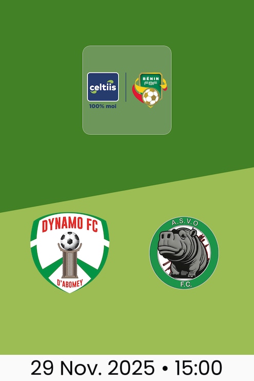 Dynamo d'Abomey - ASVO FC | Ligue 1 2025