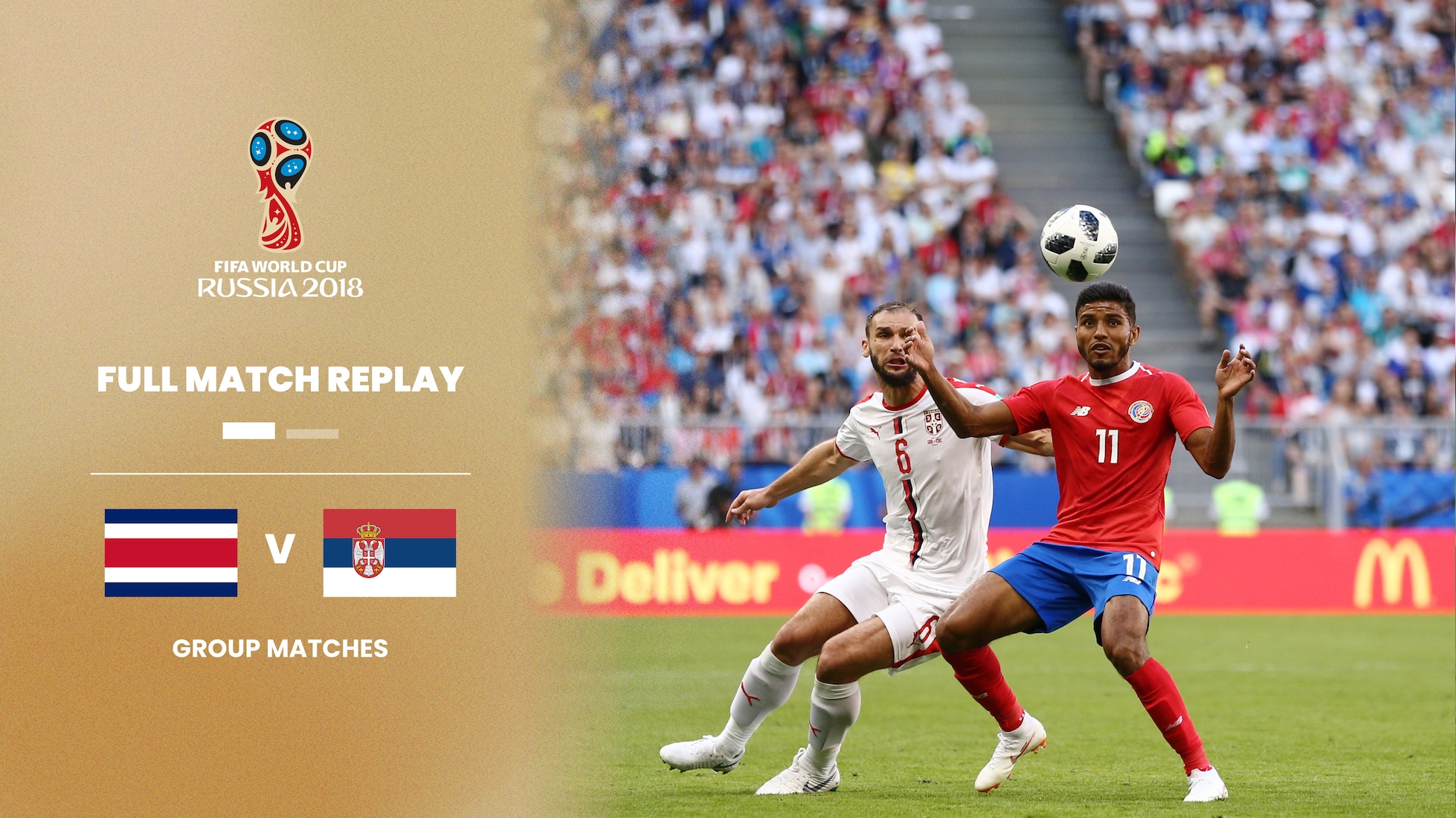 Costa Rica - Serbia | Gruppo E | Coppa del Mondo FIFA Russia 2018 | Match completo