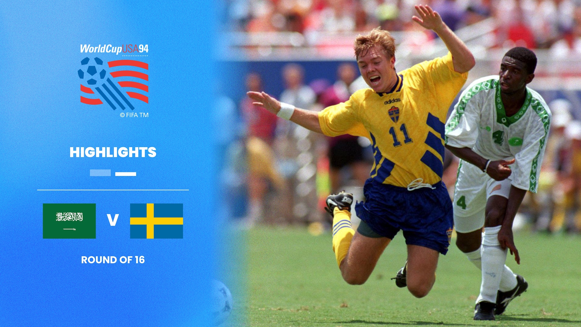 Saudi Arabia v Sweden | Round of 16 | 1994 FIFA World Cup USA™ | Highlights