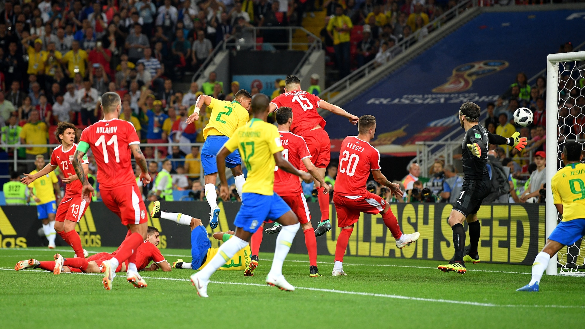 Thiago Silva Goal 68' | Serbia v Brazil | 2018 FIFA World Cup Russia™