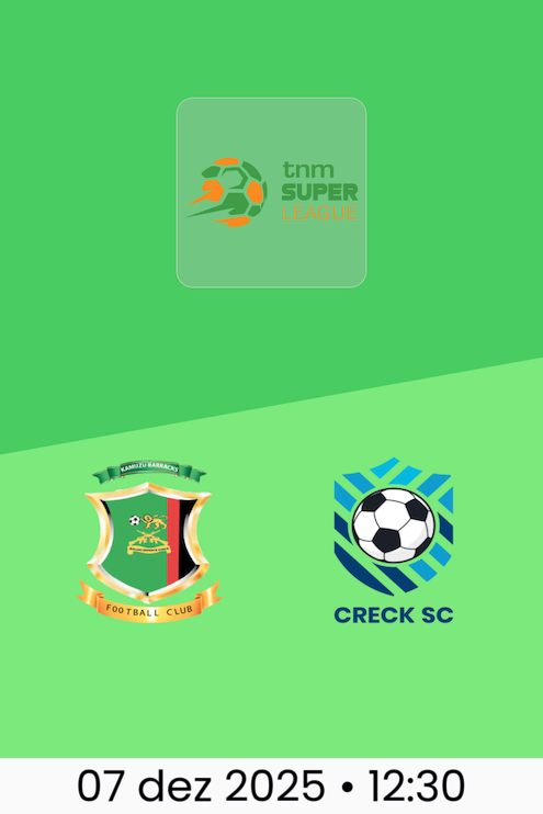 Kamuzu Barracks FC x Creck Sporting FC | TNM Super League 2025