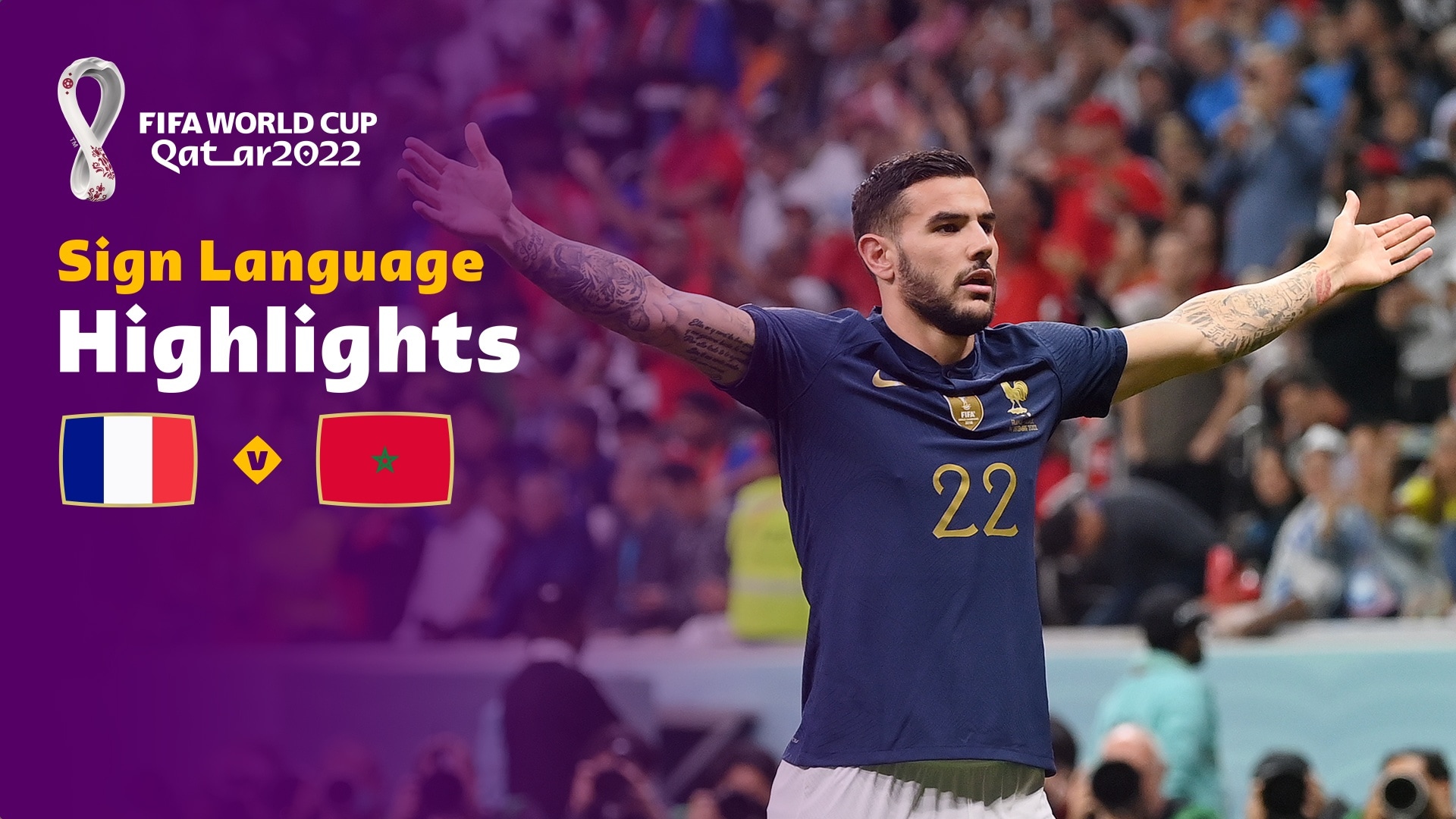 Frankreich - Marokko | Halbfinale | FIFA Fussball-Weltmeisterschaft Katar 2022™ | Highlights (Gebärdensprache)