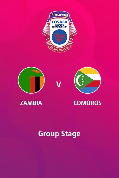 Zâmbia x Comores | Fase de grupos | HOLLYWOODBETS COSAFA Women's Championship 2024 | Jogo completo
