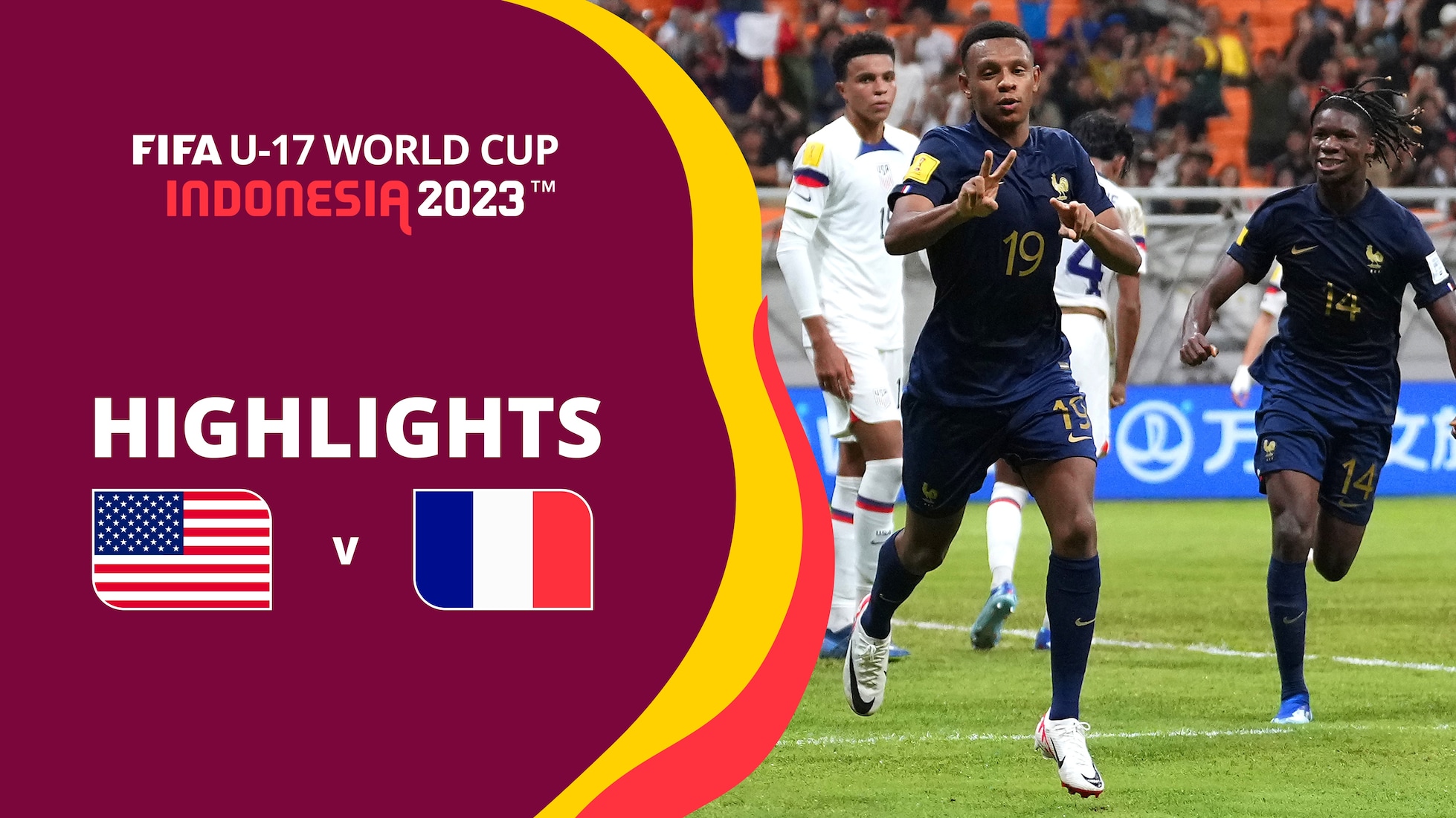 États-Unis - France | Groupe E | Coupe du Monde U-17 de la FIFA, Indonésie 2023™ | Temps forts