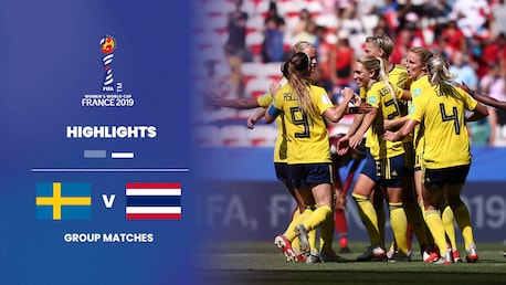 Suecia vs Tailandia | Grupo F | Copa Mundial Femenina de la FIFA Francia 2019™ | Highlights