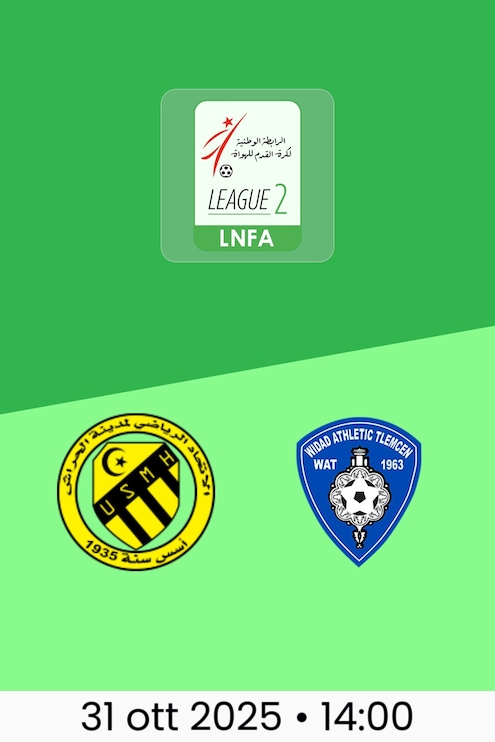 USM El Harrach - WA Tlemcen | Ligue 2 2025/26