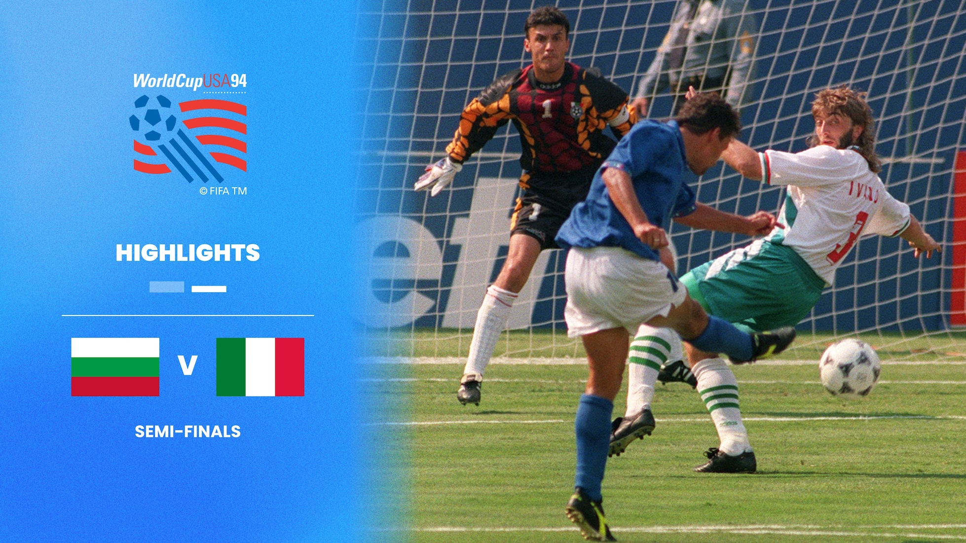 Bulgaria vs Italia | Semifinales | Copa Mundial de la FIFA Estados Unidos 1994™ | Highlights