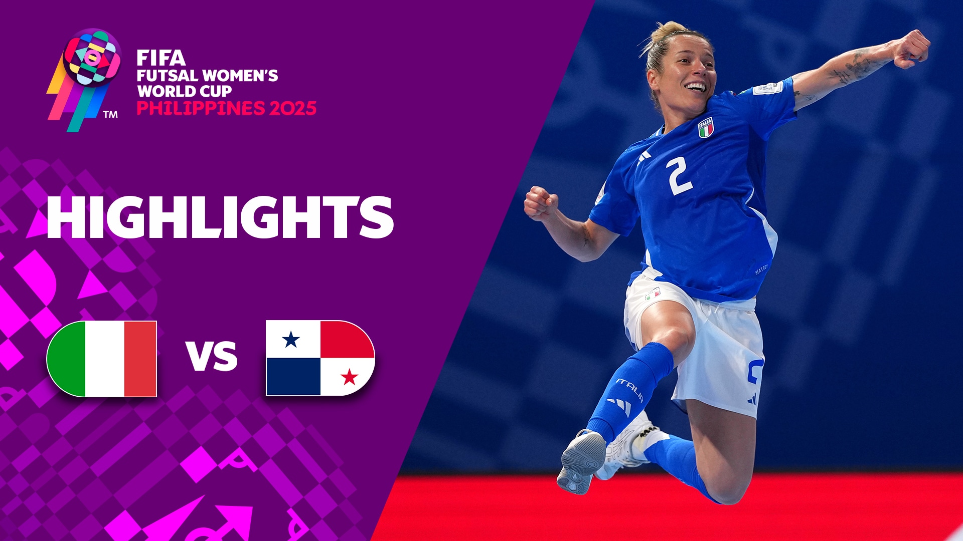 Italia - Panama | Gruppo D | Coppa del Mondo di Futsal Femminile della FIFA Filippine 2025 | Highlights