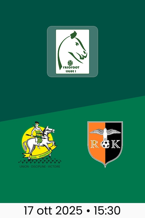 ASFAY - RCK | Burkina Faso Ligue 1 2025-26
