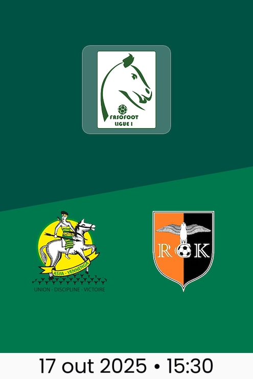 ASFAY x RCK | Burkina Faso Ligue 1 2025-26