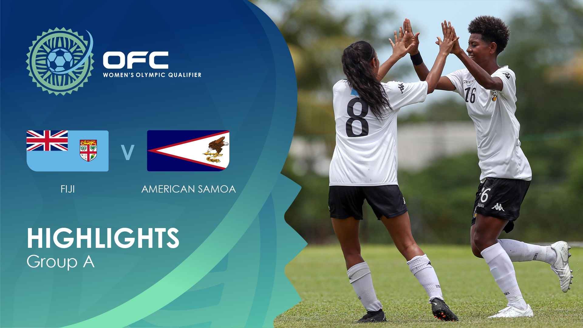 Fiji v American Samoa | Group A | OFC Women’s Olympic Football Tournament | Highlights