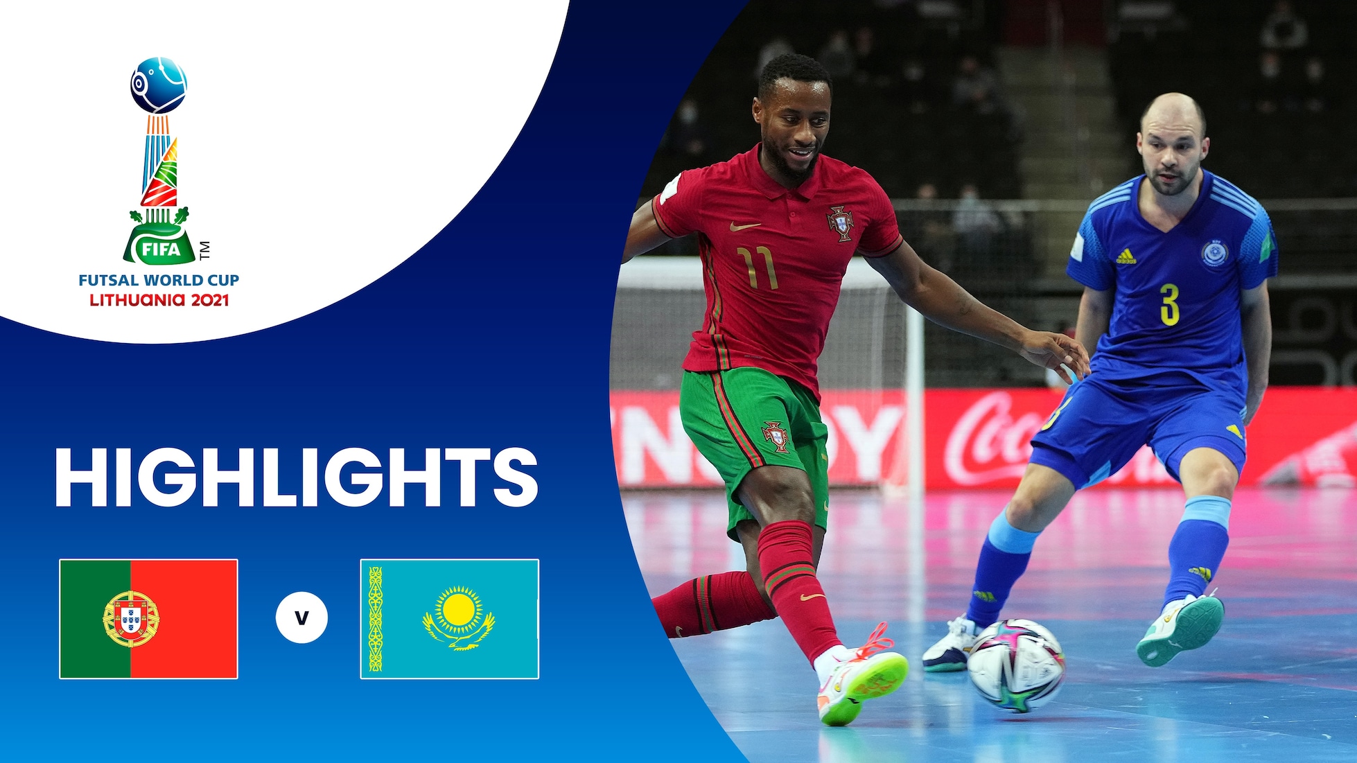 Portugal x Cazaquistão | Semifinais | Copa do Mundo FIFA de Futsal de 2021, na Lituânia | Melhores Momentos