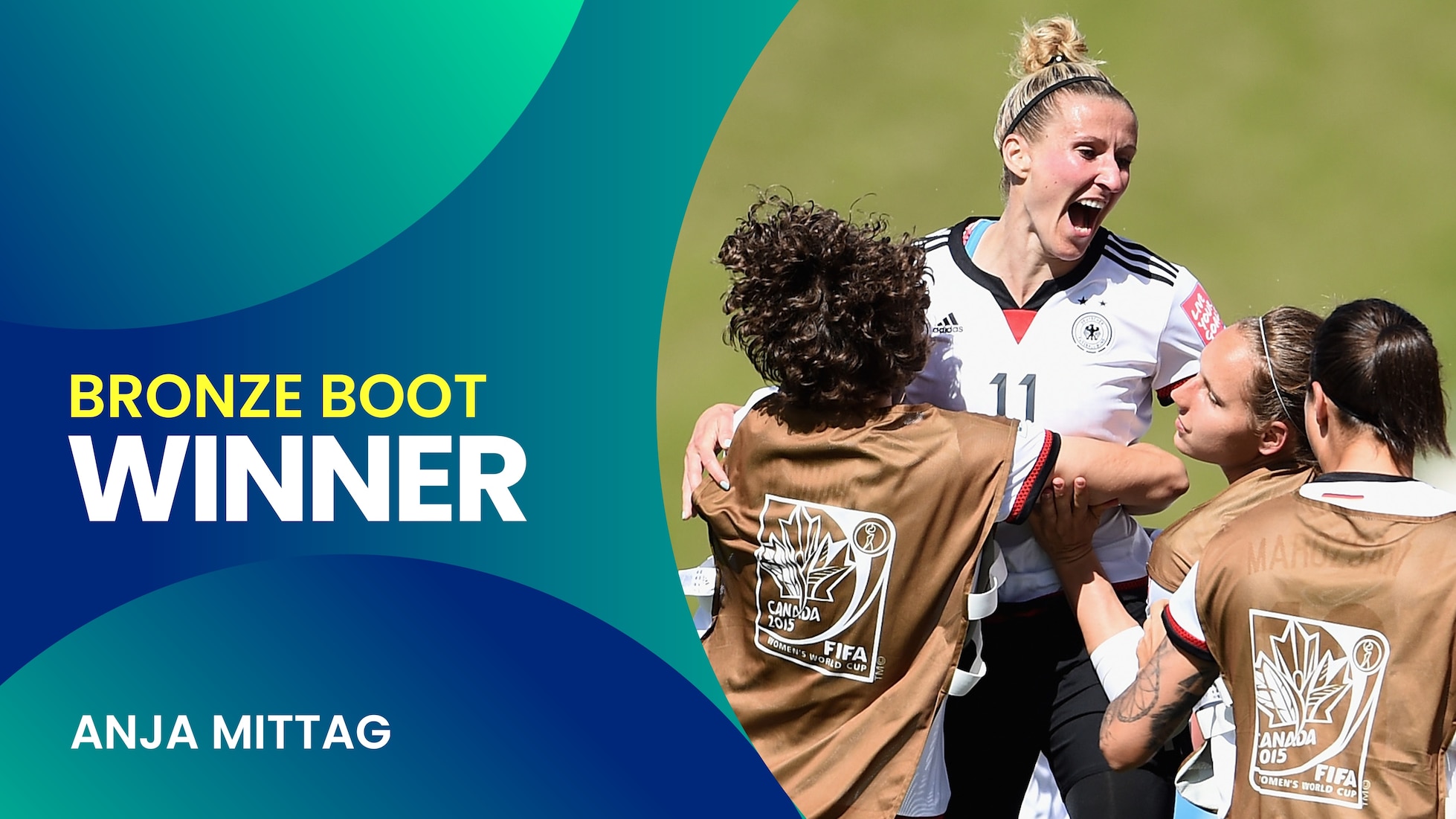 Anja Mittag | Chuteira de Bronze | Copa do Mundo Feminina FIFA 2015, no Canadá