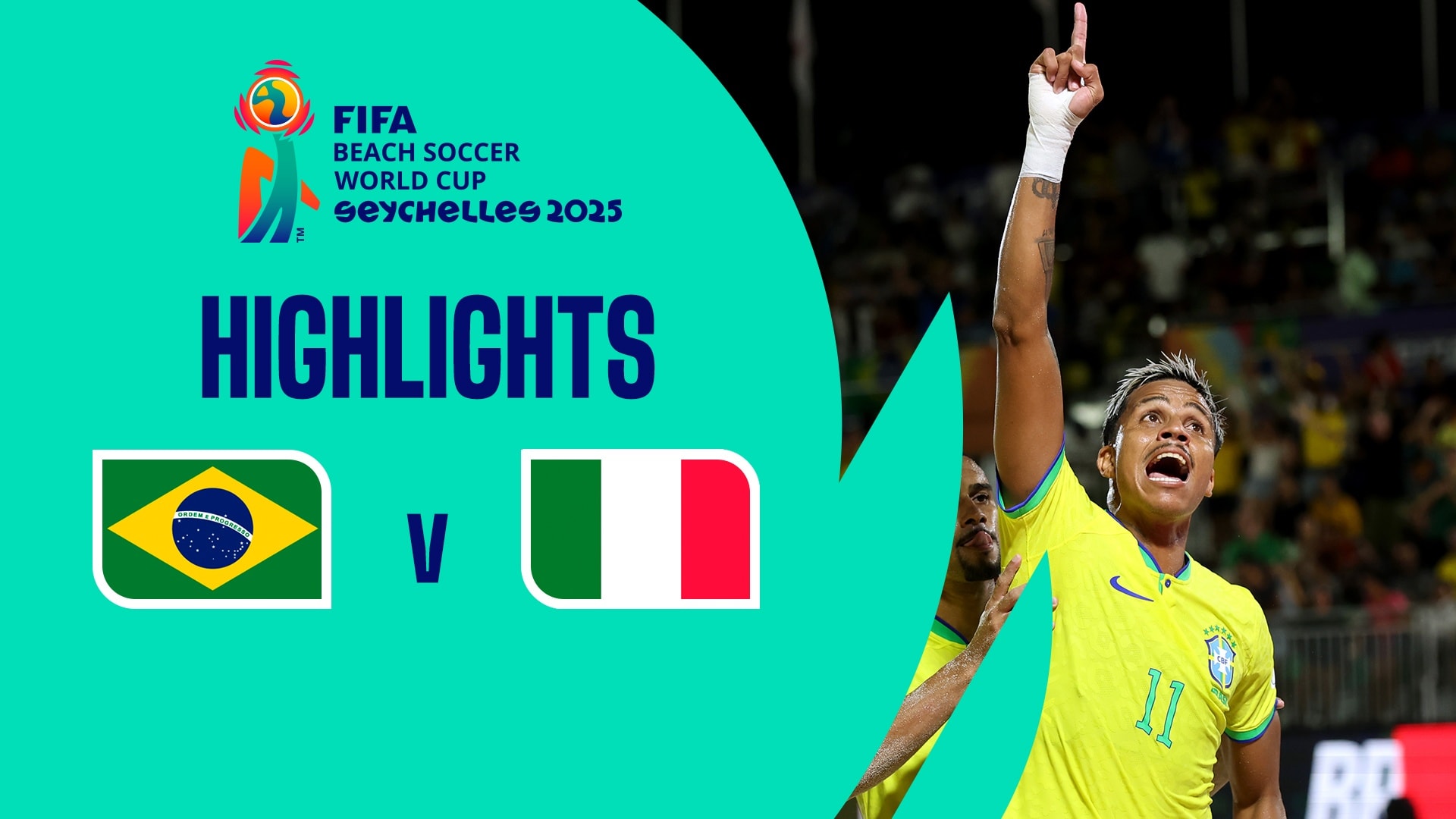 Brasil vs Italia | Grupo D | Copa Mundial de Beach Soccer de la FIFA Seychelles 2025™ | Highlights
