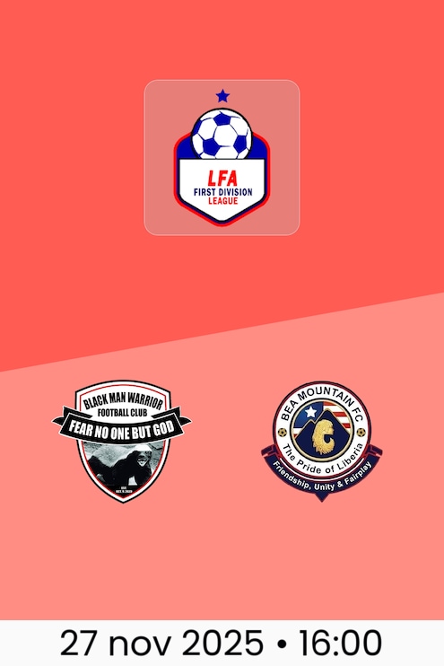 Black Man Warriors FC - Bea Mountain FC | LFA First Division League 2025/26