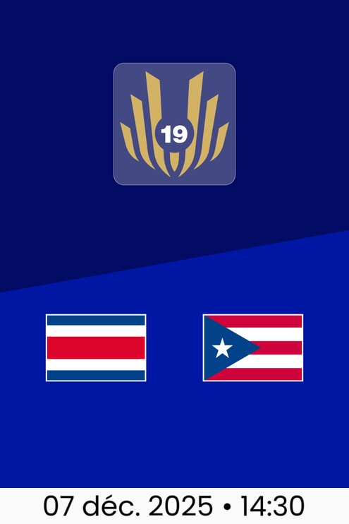 Costa Rica - Porto Rico | Tournoi UNCAF FIFA Forward U-19 2025