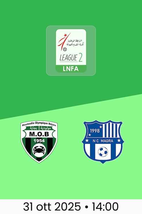 MO Béjaïa - NC Magra | Ligue 2 2025/26