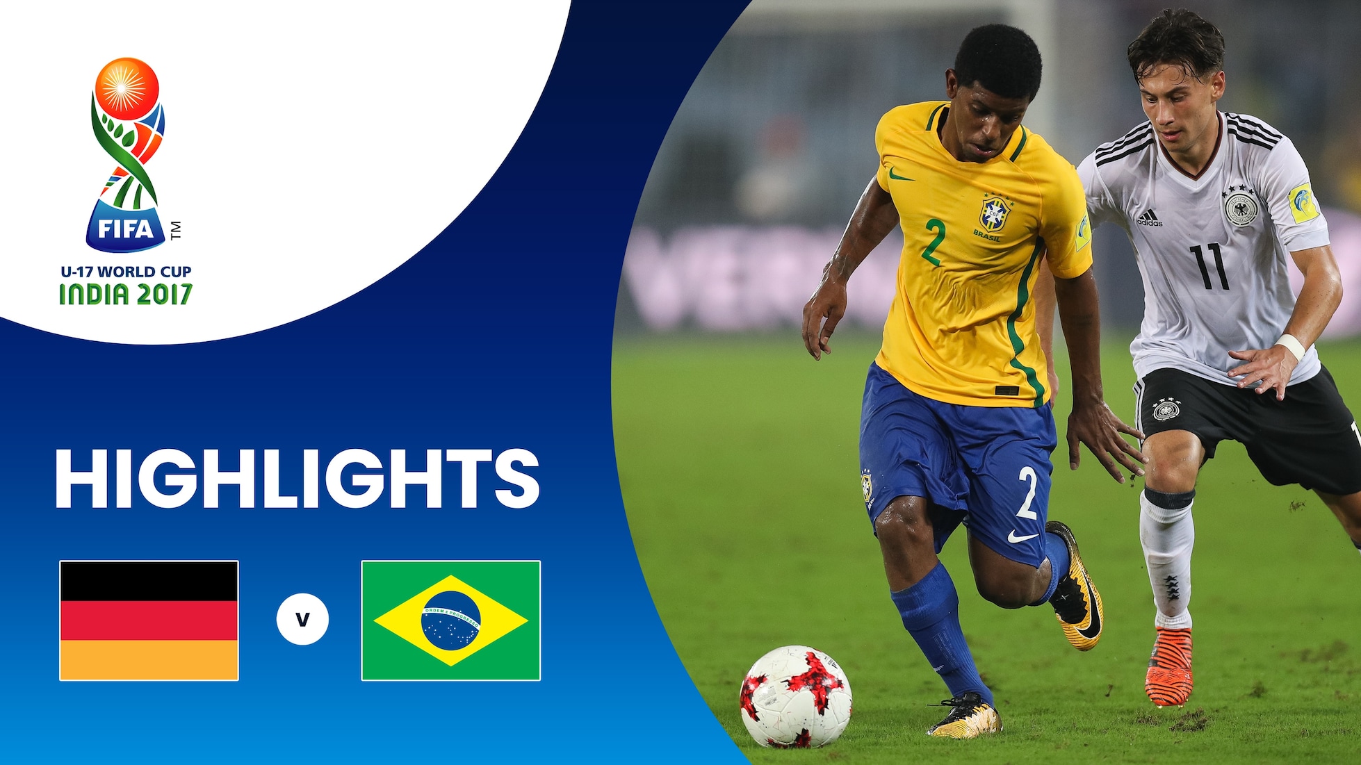 Alemania vs Brasil | Cuartos de final | Copa Mundial Sub-17 de la FIFA India 2017™ | Highlights