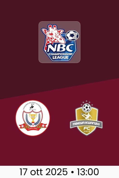TMA - Mbeya Kwanza FC | Tanzania Championship League 2025/26