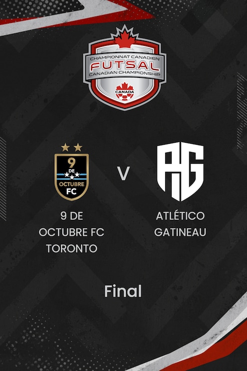 9 de Octubre FC Toronto - Atlético Gatineau | Finale | Campionato Maschile di Futsal Canada 2025 | Match completo