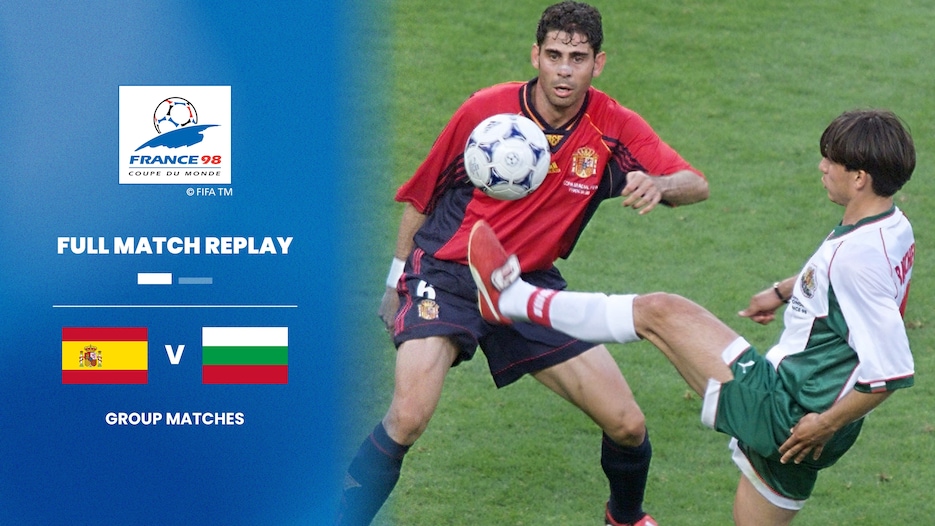España vs Bulgaria | Grupo D | Copa Mundial de la FIFA Francia 1998™ | Partido Completo