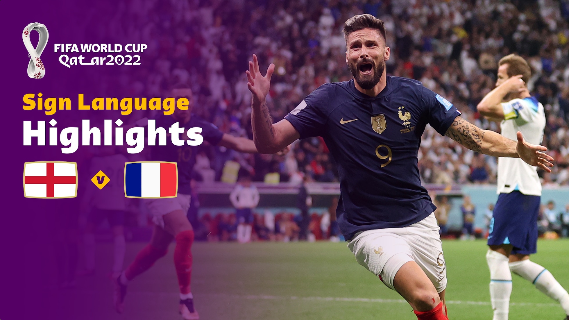 England v France | Quarter-finals | FIFA World Cup Qatar 2022™ | Highlights (Sign Language)