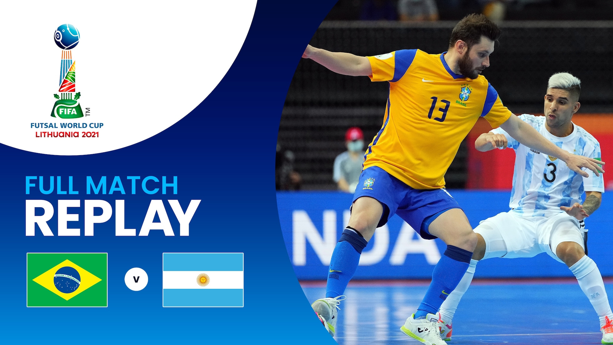 Brazil v Argentina | Semi-finals | FIFA Futsal World Cup Lithuania 2021™ | Full Match Replay