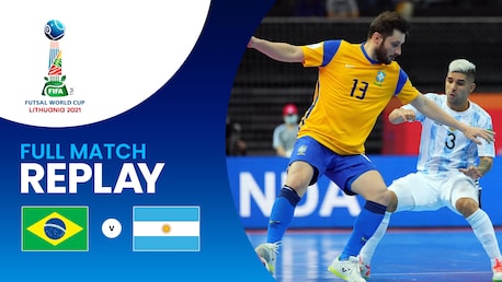 Brasil vs Argentina | Semifinales | Copa Mundial de Futsal de la FIFA Lituania 2021™ | Partido Completo