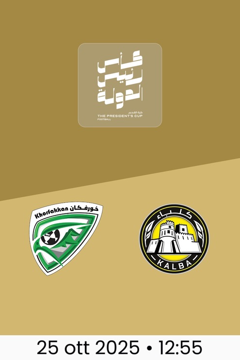 KhorFakkan Club - Kalba FC | Ottavi di finale | Coppa del Presidente 2025/26