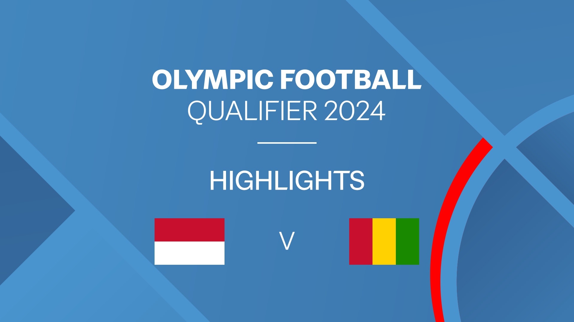 Indonesien - Guinea | AFC-CAF-Playoff | Herren-Fußballturnier der Olympischen Spiele Paris 2024 | Highlights
