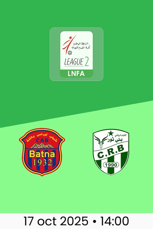 CA Batna vs Beni Thour | Ligue 2 2025/26