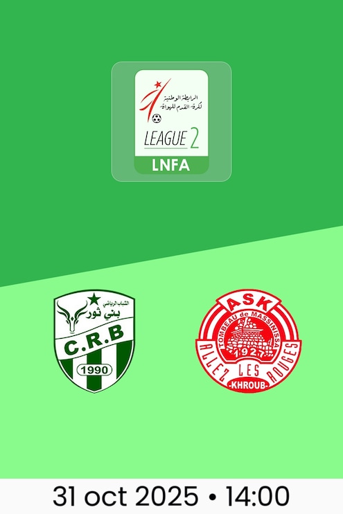 Beni Thour vs AS Khroub | Ligue 2 2025/26