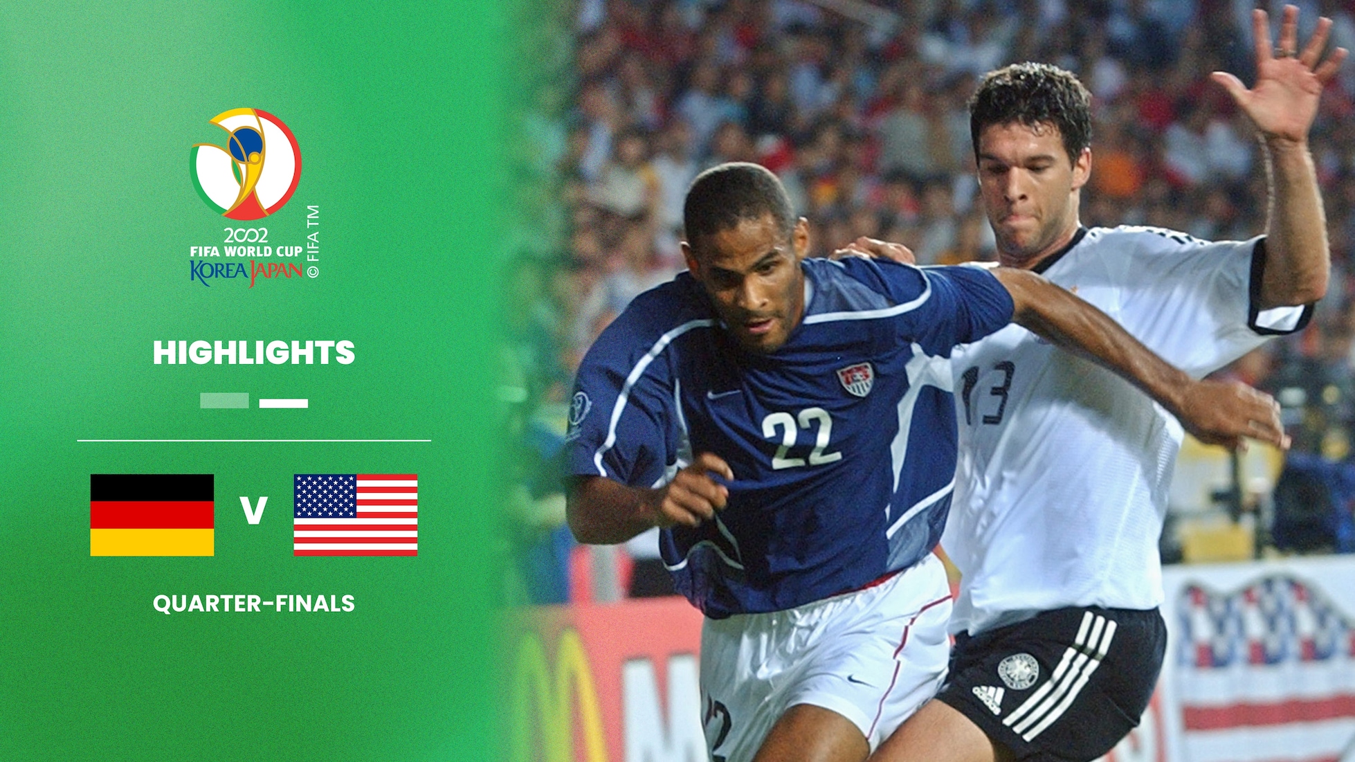 Alemania vs EE. UU. | Cuartos de final | Copa Mundial de la FIFA Corea/Japón 2002™ | Highlights