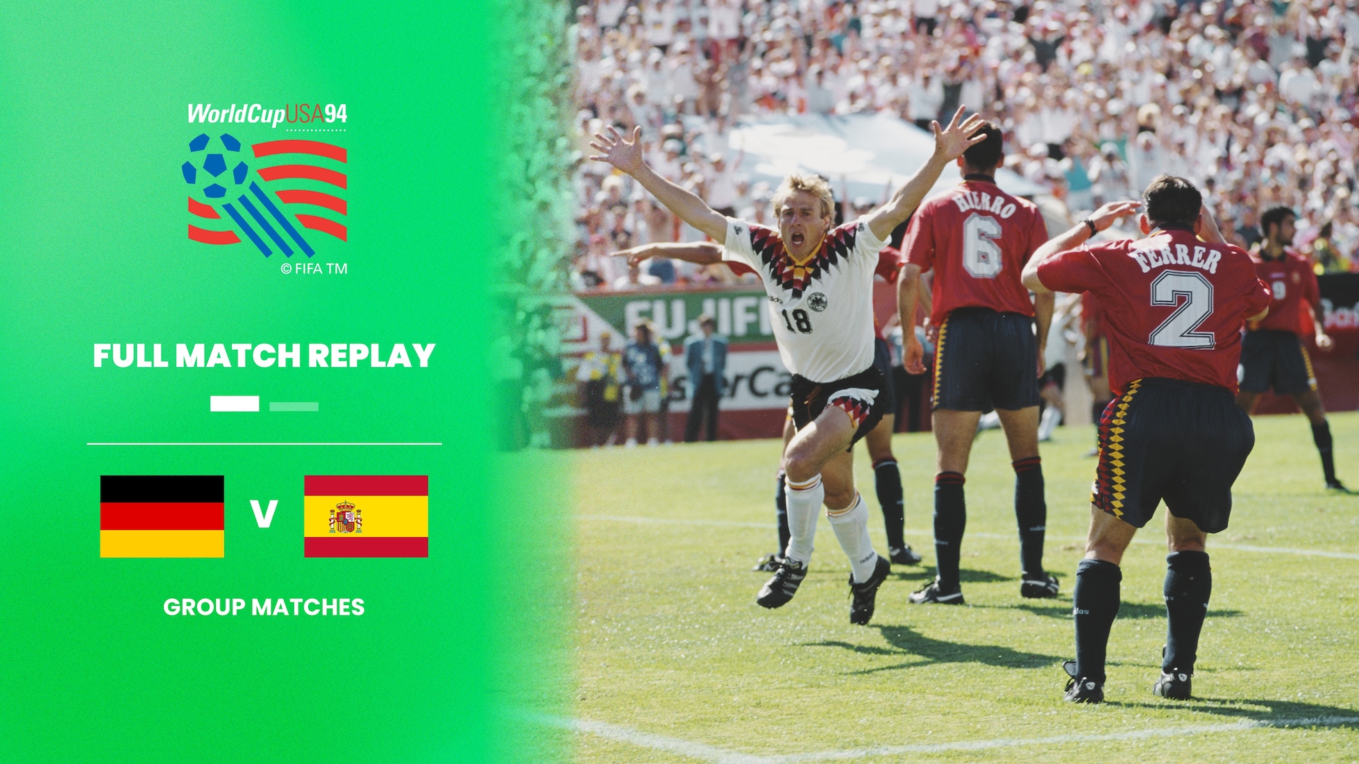 Germany v Spain | Group C | 1994 FIFA World Cup USA™ | Full Match Replay