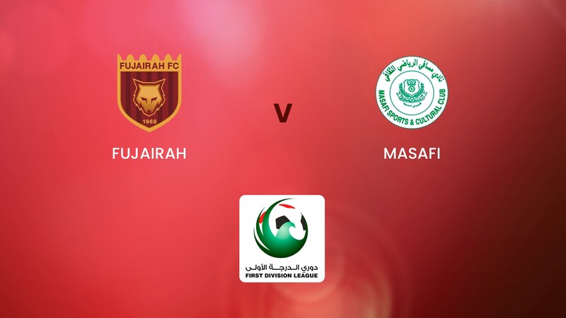 Fujairah v Masafi | First Division League | Full Match Replay