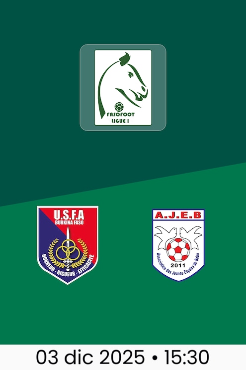 USFA - AJEB | Burkina Faso Ligue 1 2025-26