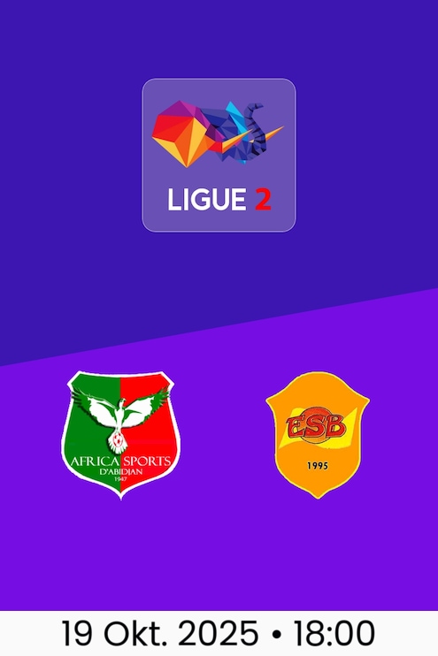 Africa Sports - ES Bingerville | Côte d'Ivoire Ligue 2 2025/26