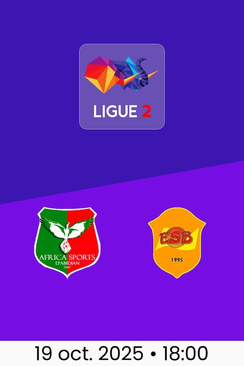 Africa Sports - ES Bingerville | Côte d'Ivoire Ligue 2 2025/26